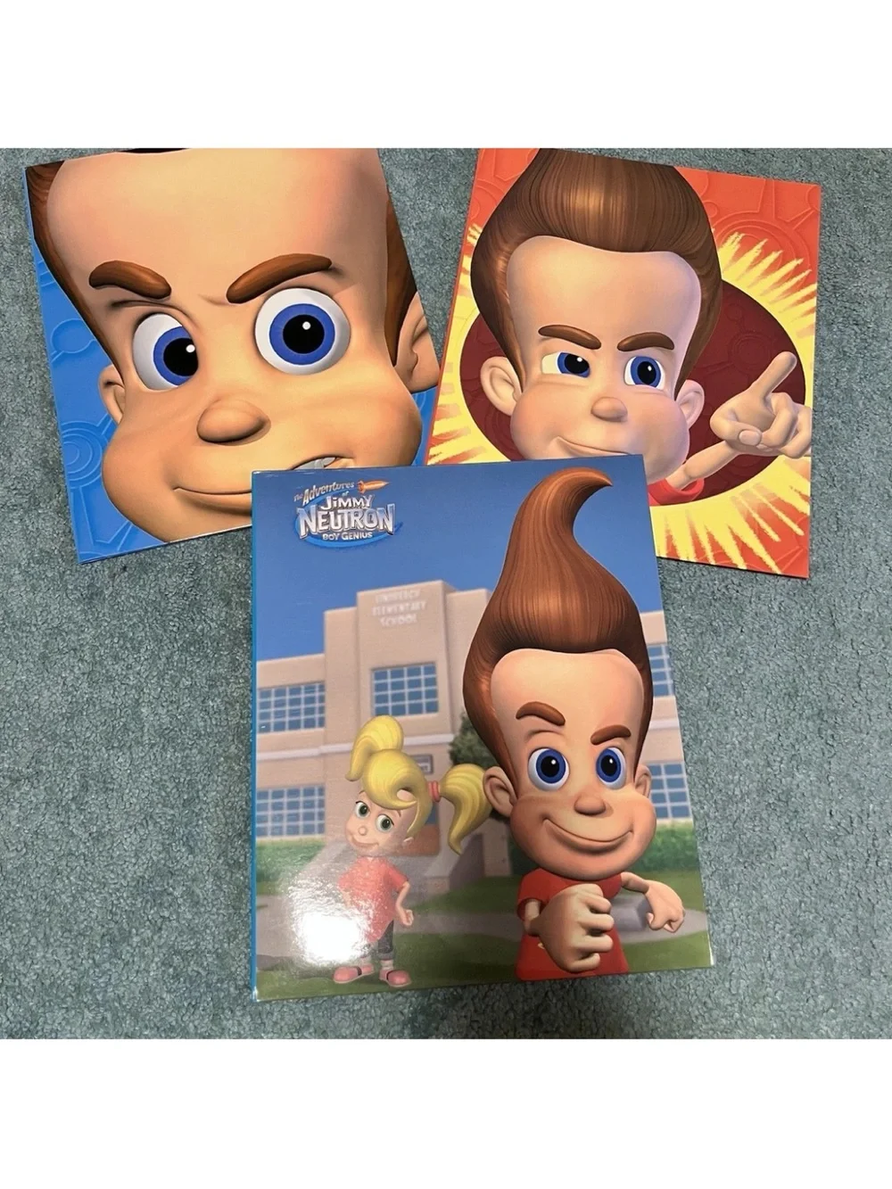 Vintage 2003 Y2K Jimmy Neutron Nickelodeon Bundle School Paper Folders